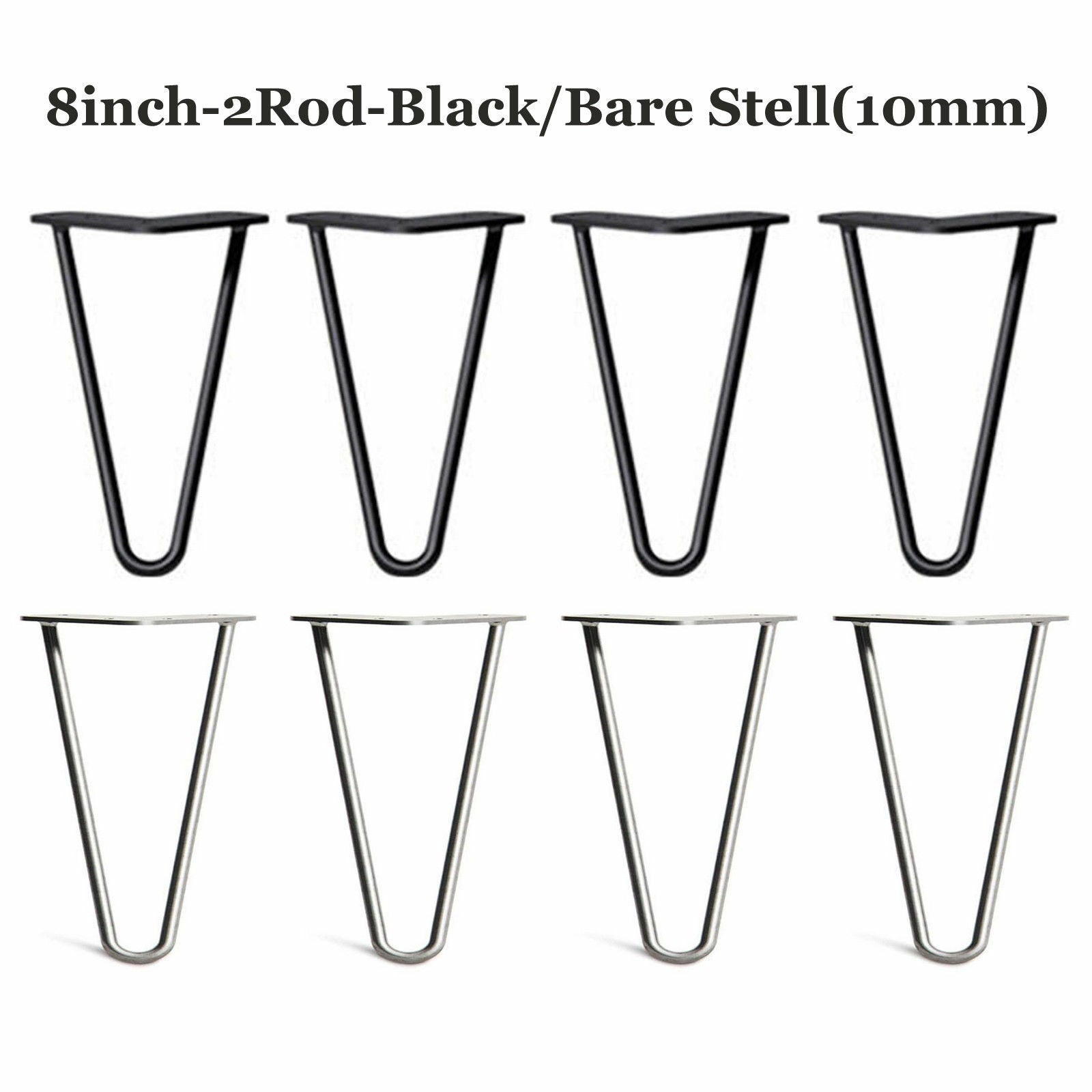 4 x Hairpin Legs / Hair Pin Legs Set for Furniture Bench Desk Table Metal Steel