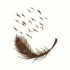 Large Feather Wall Art Stickers Birds Vinyl Decal Living Room Bedroom Home Decor