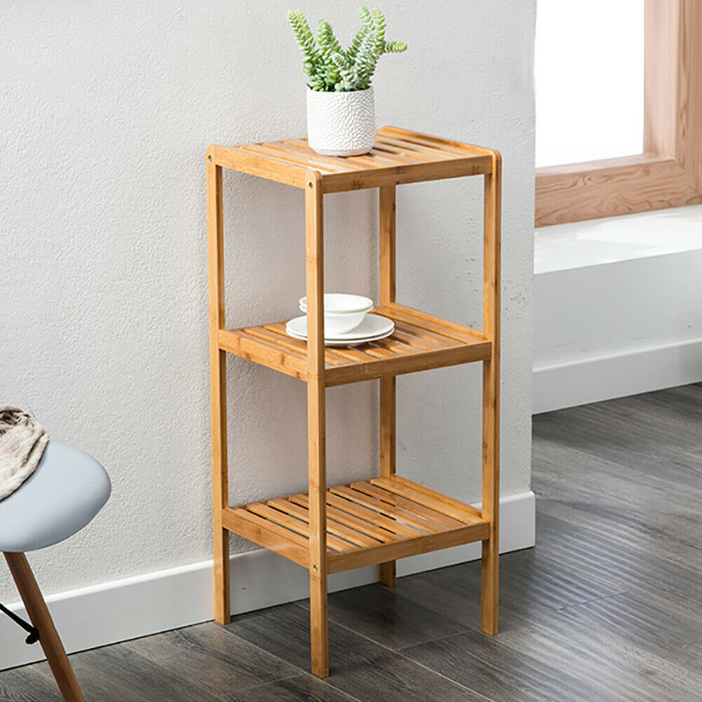 3-4-5 Tier Wooden Storage Display Shelf Bookcase Living Room Bathroom Rack Stand