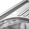 Single Round Stainless Steel Inset Kitchen Sinks Includes Plumbing Kit
