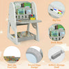 3-In-1 Kids Table & Chair Set Adjustable Drawing Board Toddler Art Easel Set