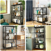 3/4/5 Tier Folding Kitchen Storage Rack Shelving Office Home Unit Display Stand