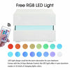 2x White High Gloss Chest of 2 Drawers Bedside Table Cabinets Nightstand RGB LED