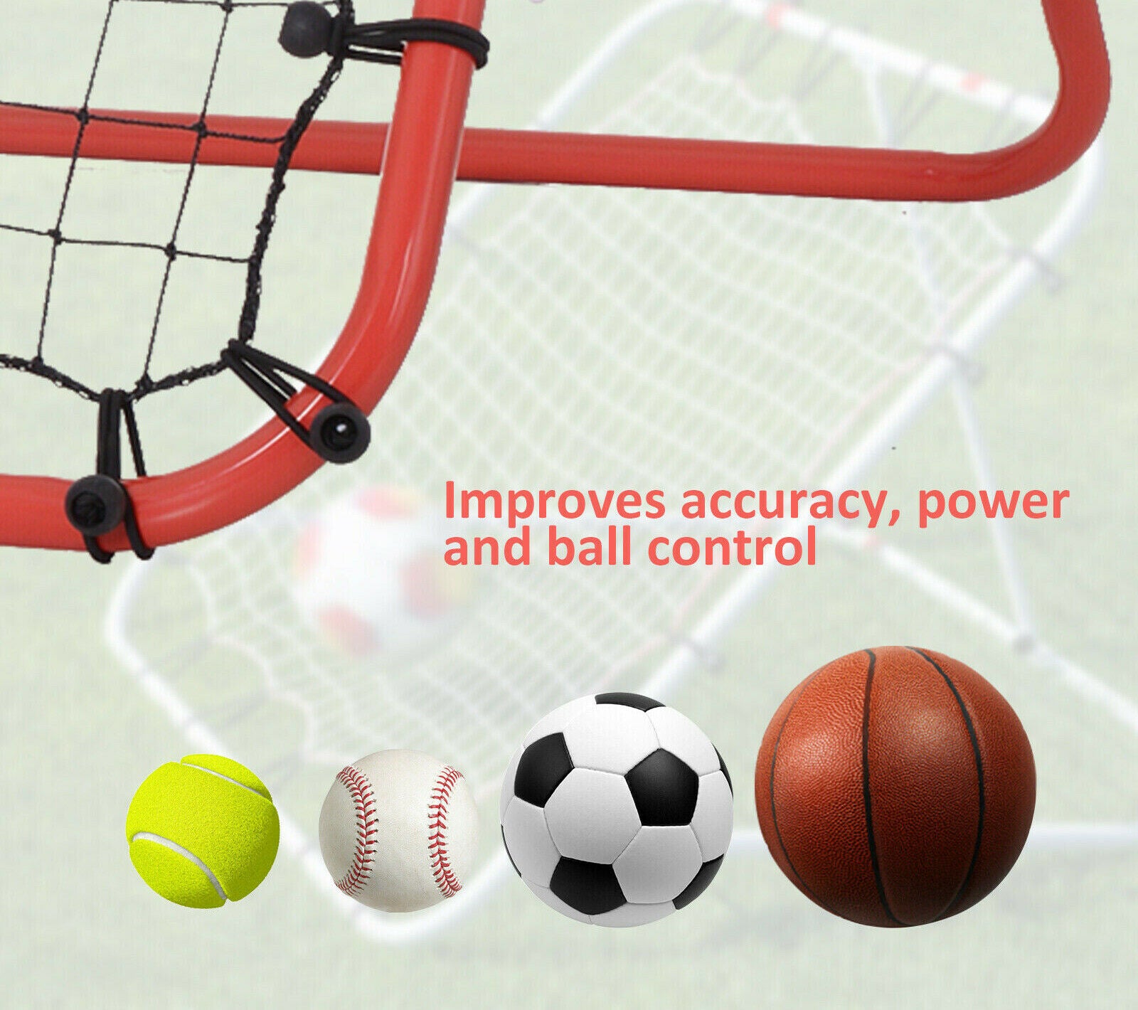 Kids Children Football Training Net Soccer Kickback Target Goal Rebounder Net