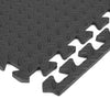 12 Mats / 48 Square Feet Extra Thich Gym Flooring Interlocking Floor Mats Black