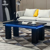 Rectangle LED Wood Tea Table End Side Table Nested Coffee/End Tables Living Room