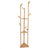 Natural Bamboo Coat Rack Stand Clothes Hanger Hat Jacket Bag Umbrella Scarf Hook