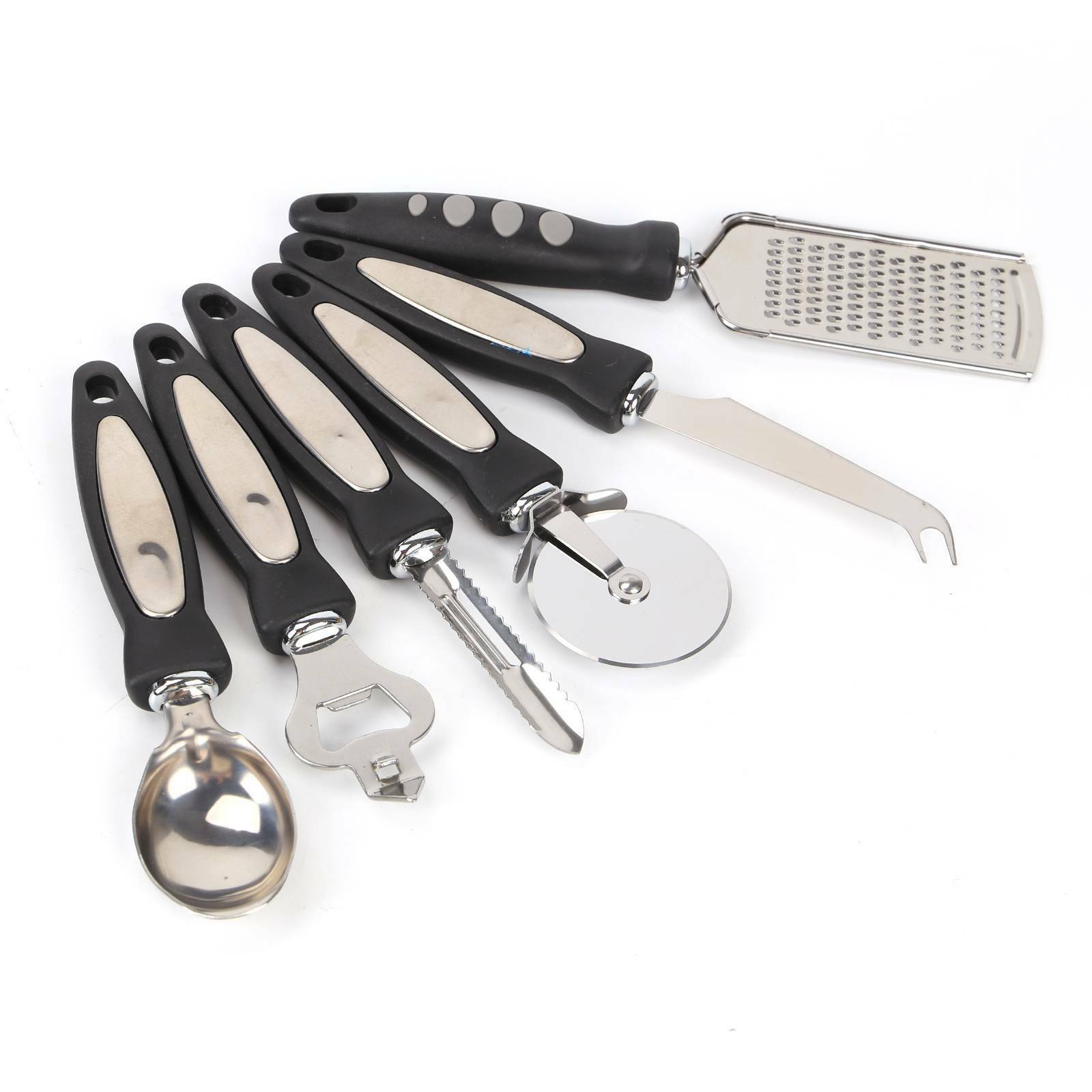 12 Piece Cooking Utensil Set Stainless Steel Kitchen Gadget Tool Nylon Handle UK