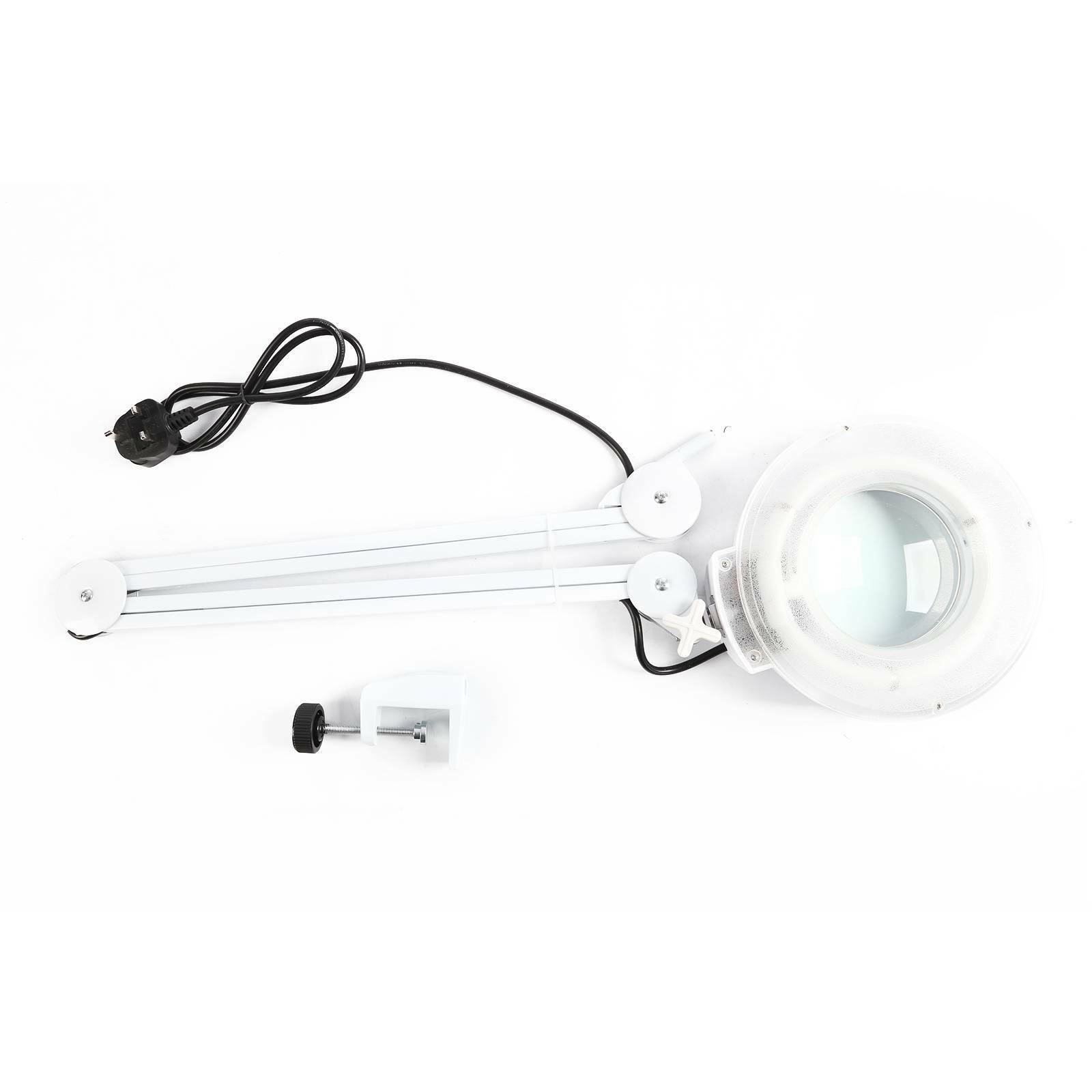 22W Large Desk Magnifier Magnifying Lamp Eyelash Lamp Salon Surgery Beauty White