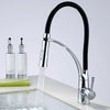360° Rotation Swivel Kitchen Sink Mixer Taps Black Chrome Pull Out Brass Tap UK