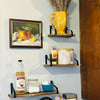 Vintage Industrial Smooth Wooden Metal Wall Floating Shelf Storage Shelving Unit