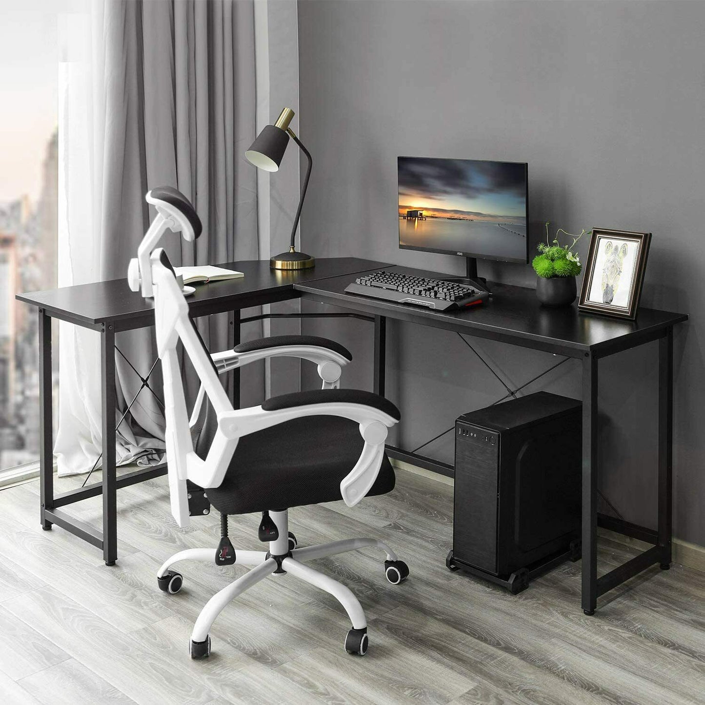 Large L Shape Computer Desk Laptop PC Study Table Home Office Workstation Gaming
