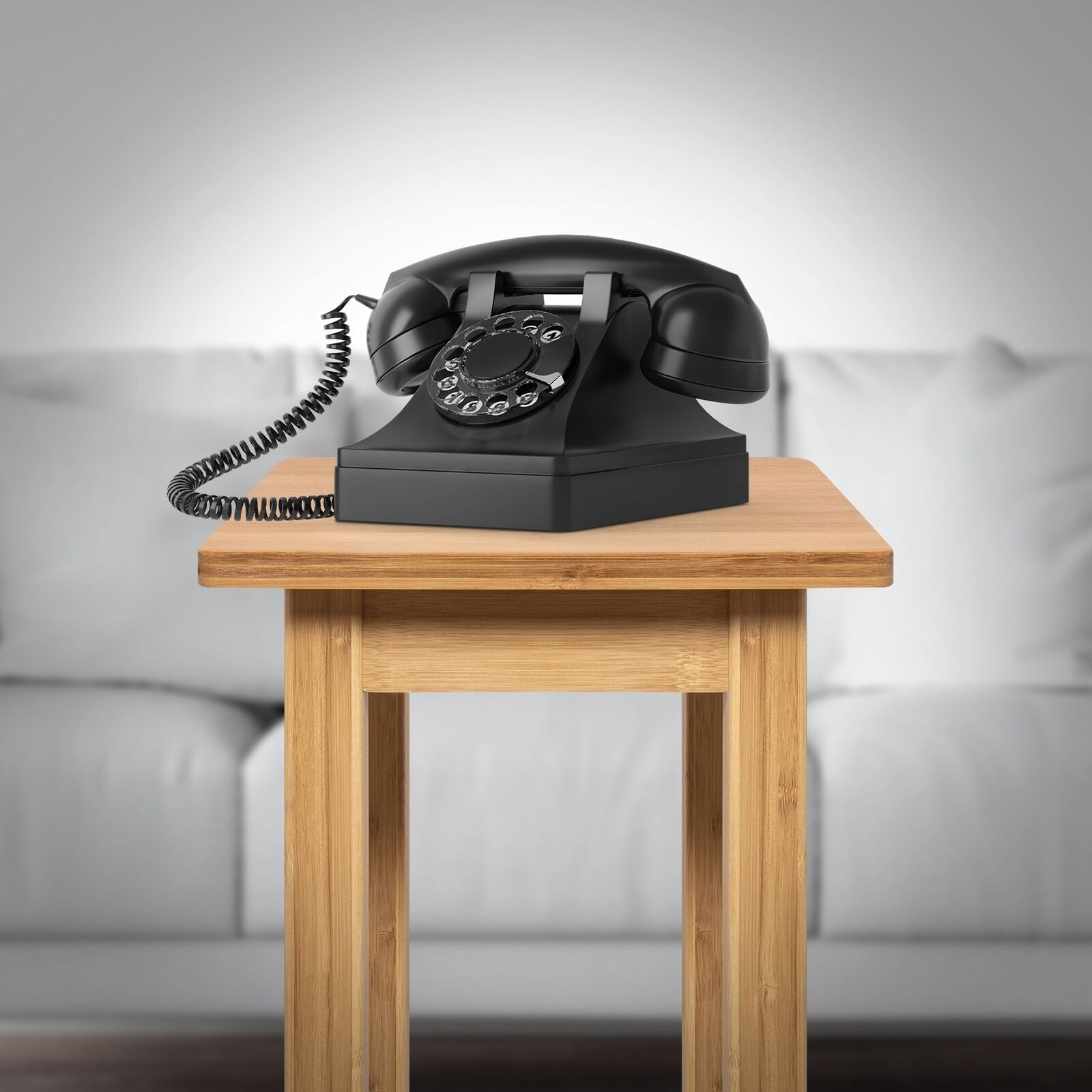 Hallway Bedroom Living Room Side End Table Bedside Unit in Bamboo
