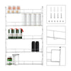 3 5 TIER FOR KITCHEN DOOR CUPBOARD STORAGE WALL SPICE HERB JAR RACK HOLDER