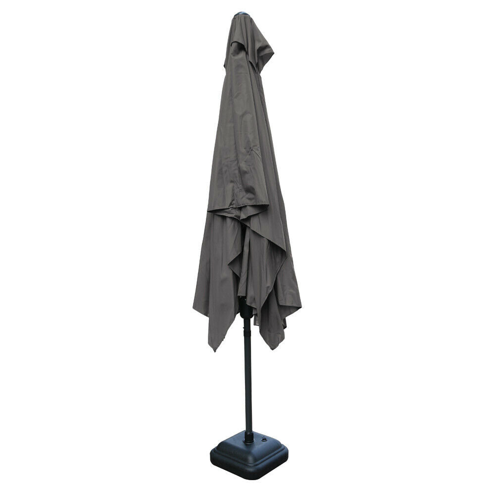 2x3M Outdoor Parasol Patio Sun Shade Garden Umbrella Crank Rectangular Grey