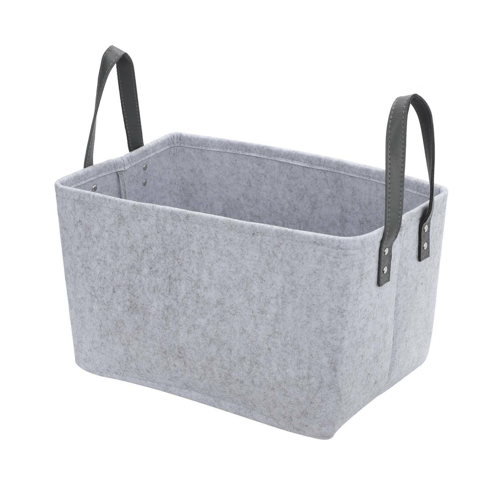 Toys Foldable Felt Storage Box Organiser Container Cosmetic Case Basket Desk UK
