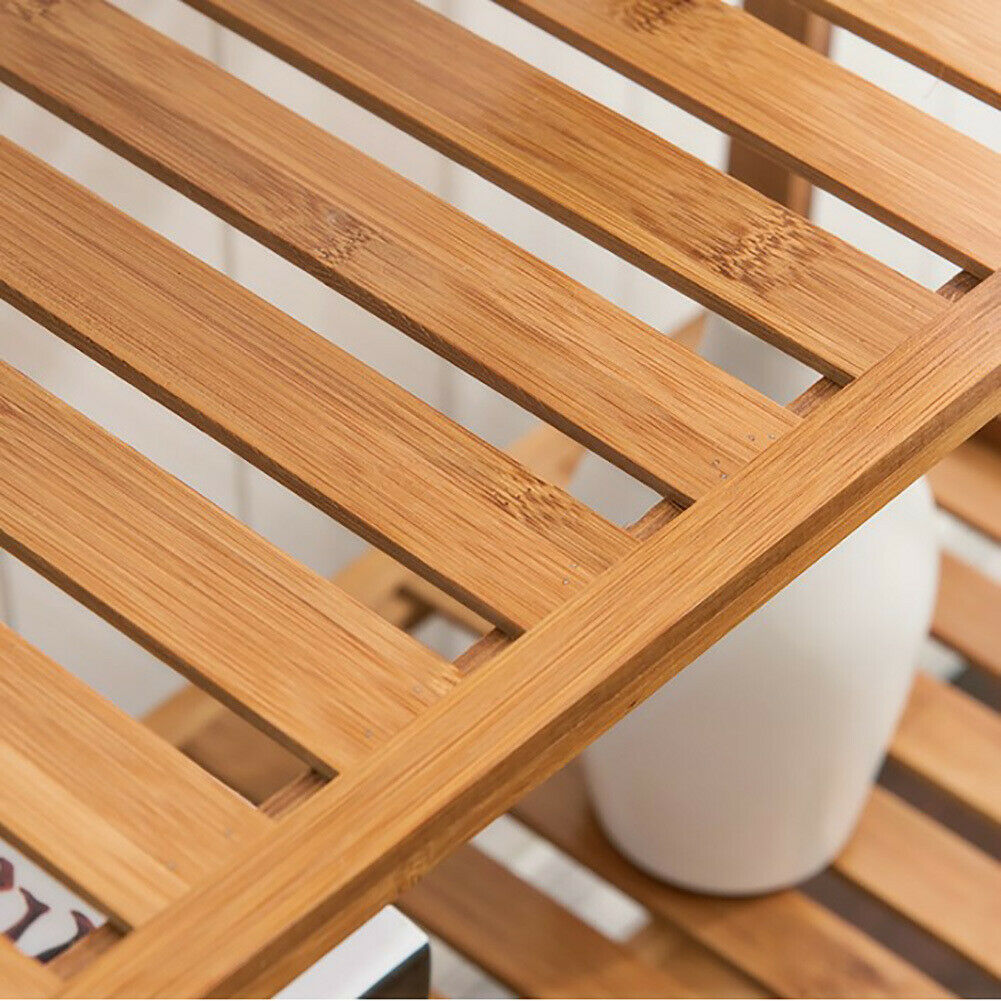 3/4/5Tier Wooden Organizer Bookcase Bookshelf Shelving Storage Rack Corner Shelf