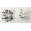 Retro Metal Wire Wood Round Wall Floating Shelving Storage Shelf Display Unit UK