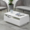 LED Light High Gloss Coffee Table Storage Shelf and 4 Drawers Home Living Room