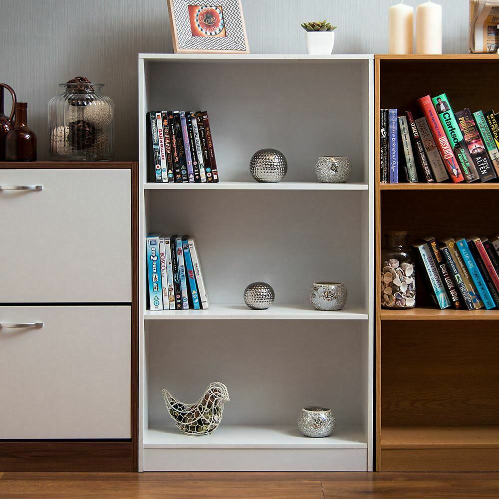 2 3 4 5 Tier Wooden Bookcase Shelving Display Storage Shelf Unit Wood Furniture