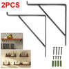 Pair of Rustic Scaffold Board Steel Shelf Brackets Industrial Heavy Duty