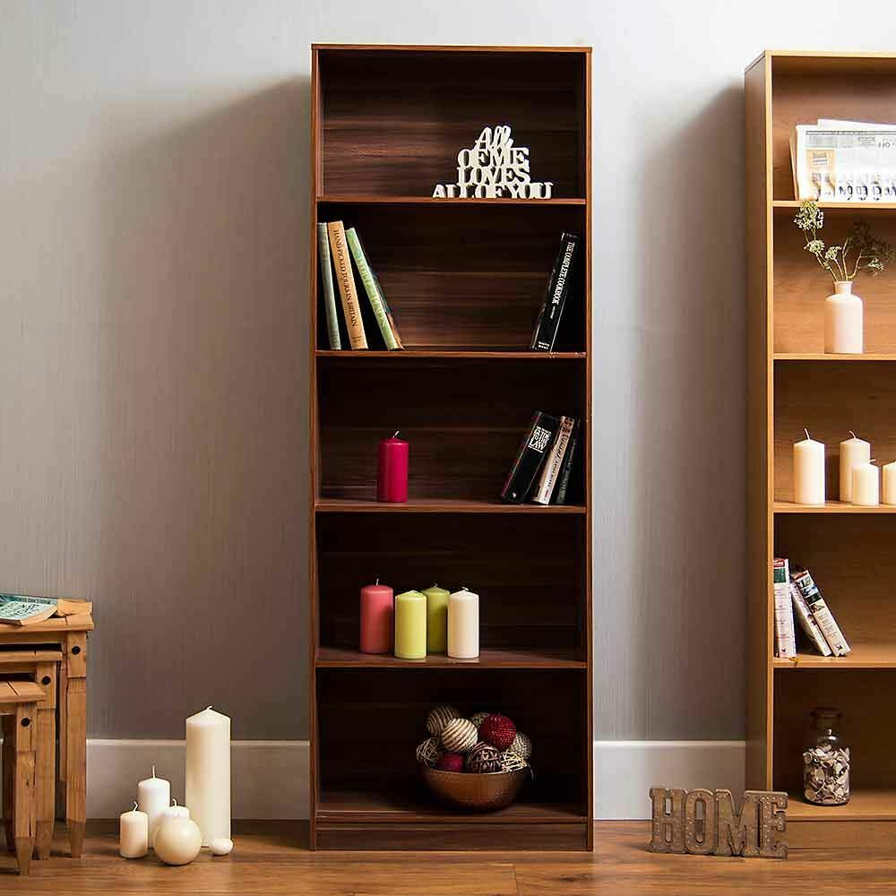 2 3 4 5 Tier Wooden Bookcase Shelving Display Storage Shelf Unit Wood Furniture