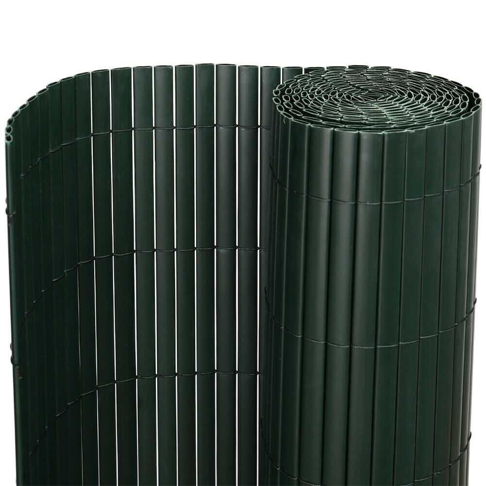 3/5M Green Bamboo Slat Fence Garden Privacy Screen PVC Fencing Panel Roll Border