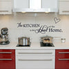 The Kitchen Heart Home Quote Wall Stickers Art Family Room Removable Decal DIY
