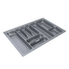 CUTLERY TRAY INSERT KITCHEN DRAWER QUALITY ABS BOX ORGANISER STORAGE GREY