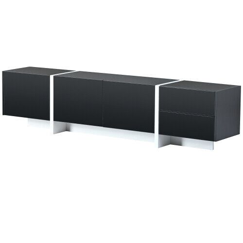 TV Stand Cabinet Unit Modern High Gloss 190cm with 3 doors and 2 drawers HT