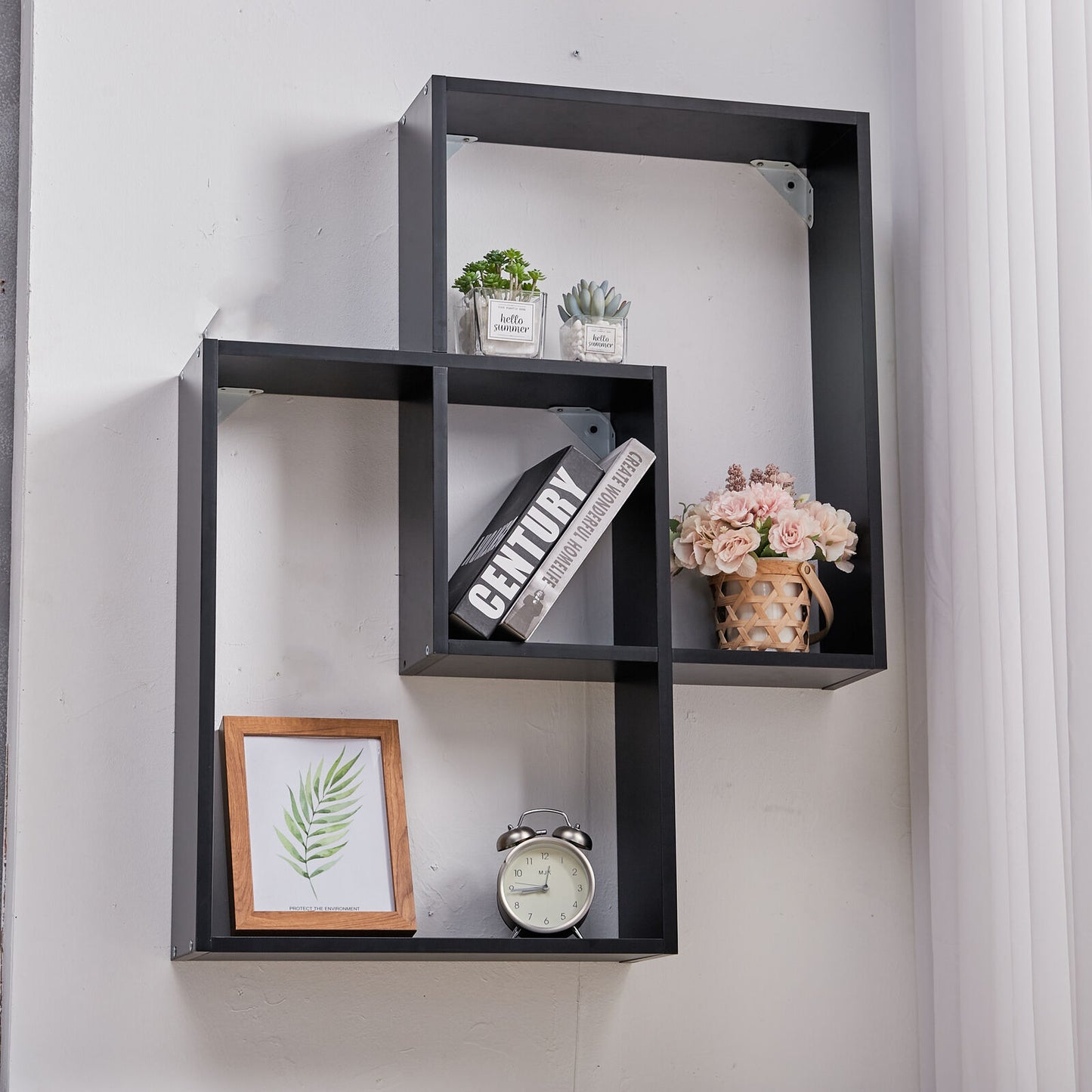 Modern Decor Wall Floating Shelves Book Display Shelf Storage Cube Box Shelving