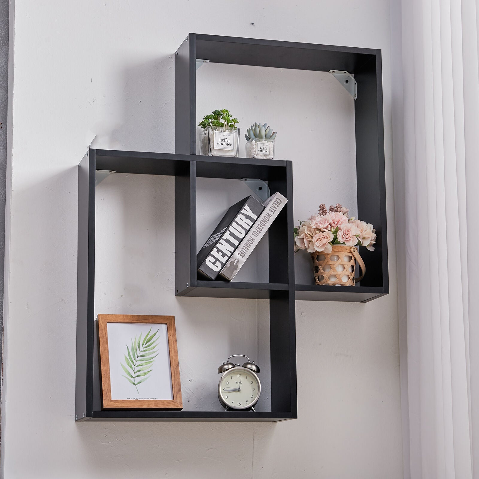 Modern Decor Wall Floating Shelves Book Display Shelf Storage Cube Box Shelving