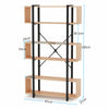 6 Tier Bookshelf Industrial Bookcase Freestanding Home Display Decorative Shelf