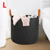 Grey Closet Clothing Toy Storage Felt Storage Basket Bin with Handle Bedroom