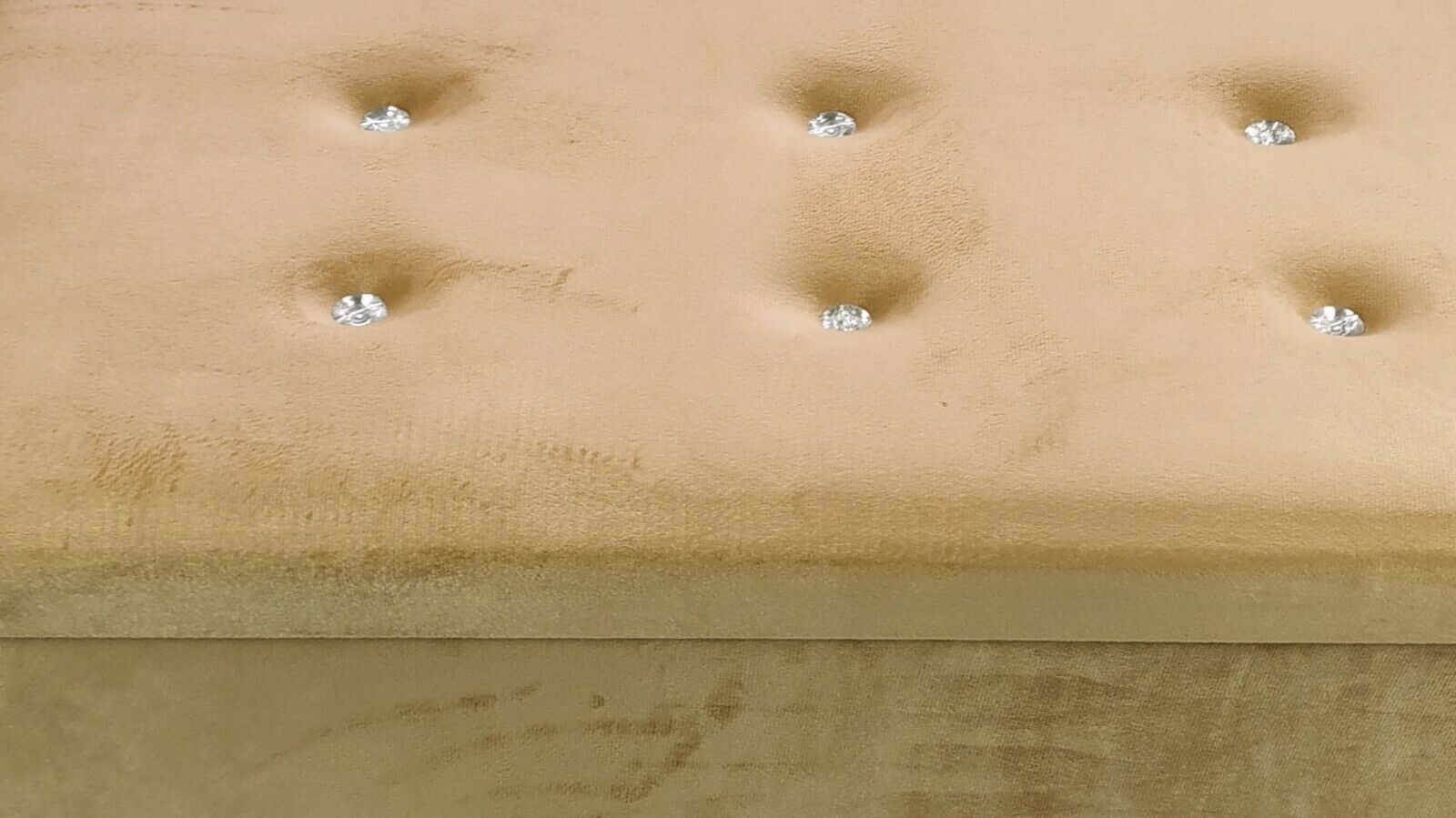 Soft Velvet Diamante Ottoman Folding Storage Box Footstool Seat new colour