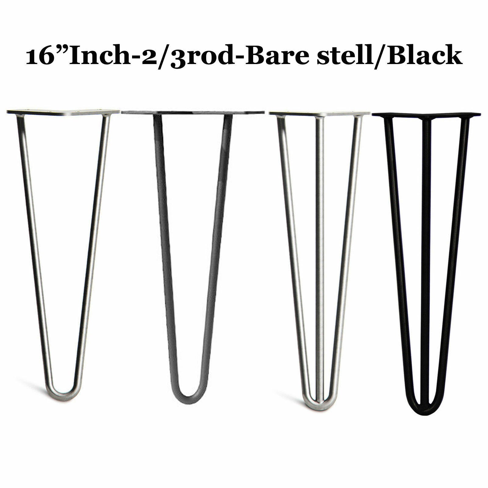 4 x Hairpin Legs / Hair Pin Legs Set for Furniture Bench Desk Table Metal Steel