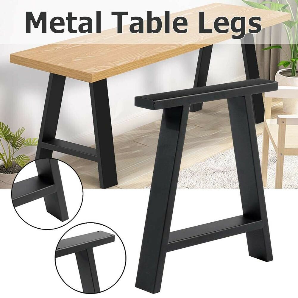 2x Industrial Metal Table Legs Heavy Duty Steel Frame Legs Bench Desk Table Base