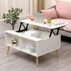 Living Room Lift Up Top Coffee Table with Storage Shelf Different Color Choice