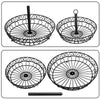 2 Tier Metal Wire Fruit Basket Bread Snake Vegetable Storage Display Holder Bowl