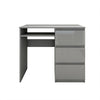 Grey High Gloss Drawer Computer PC Study Home Office Desk Makeup Dressing Table