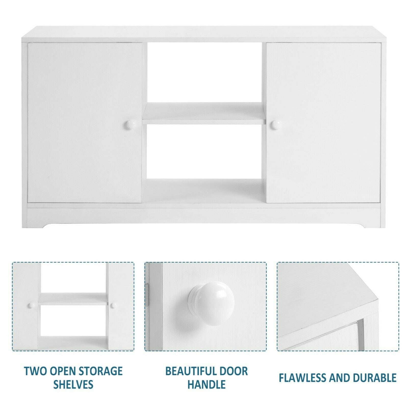 Modern Unit Wooden TV Cabinet Stand Unit Table With Shelves Cupboard Furniture