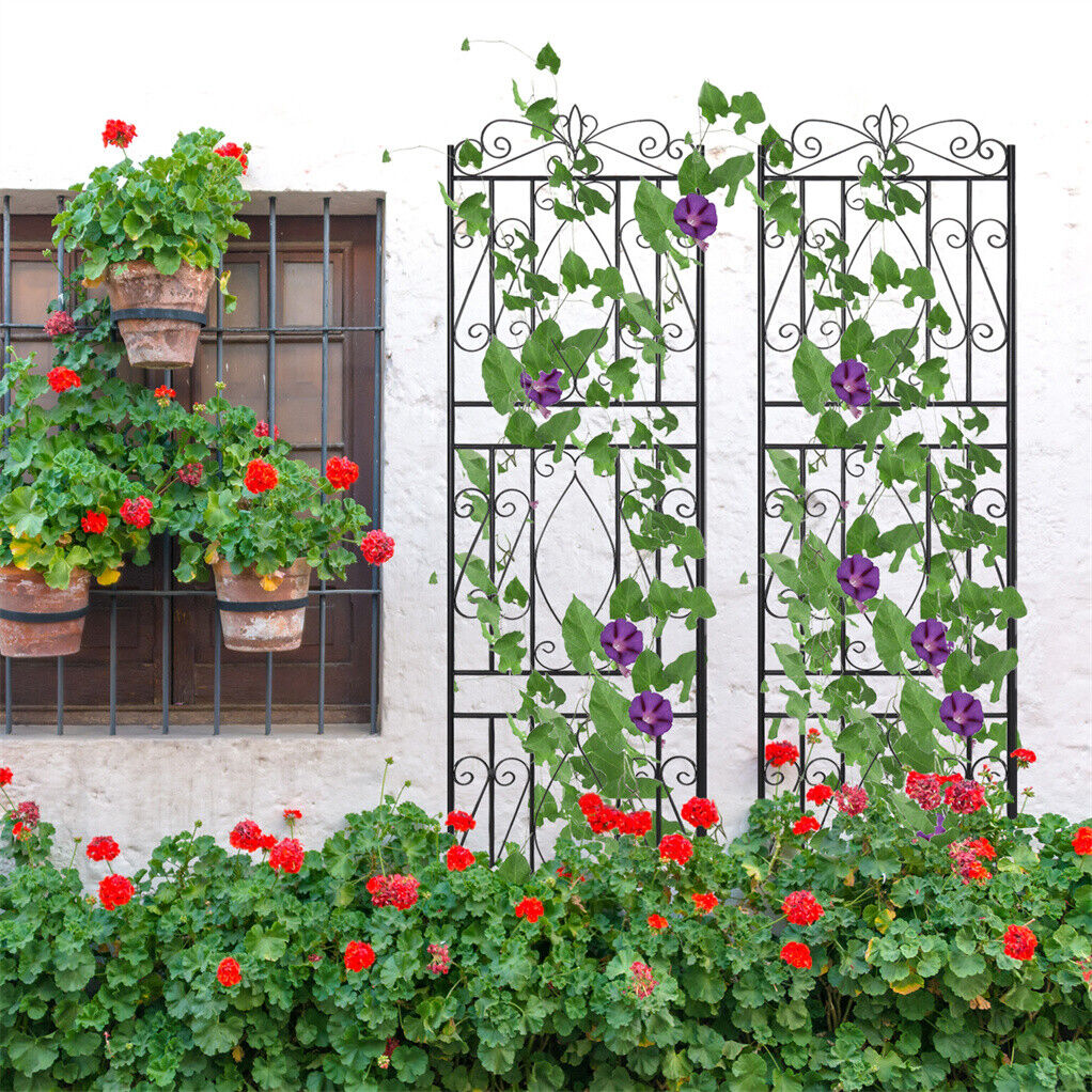 lattice for potted plants 2x Large Wall Metal Garden Trellis Lattice Climbing Potted Plant Stand – Quildinc