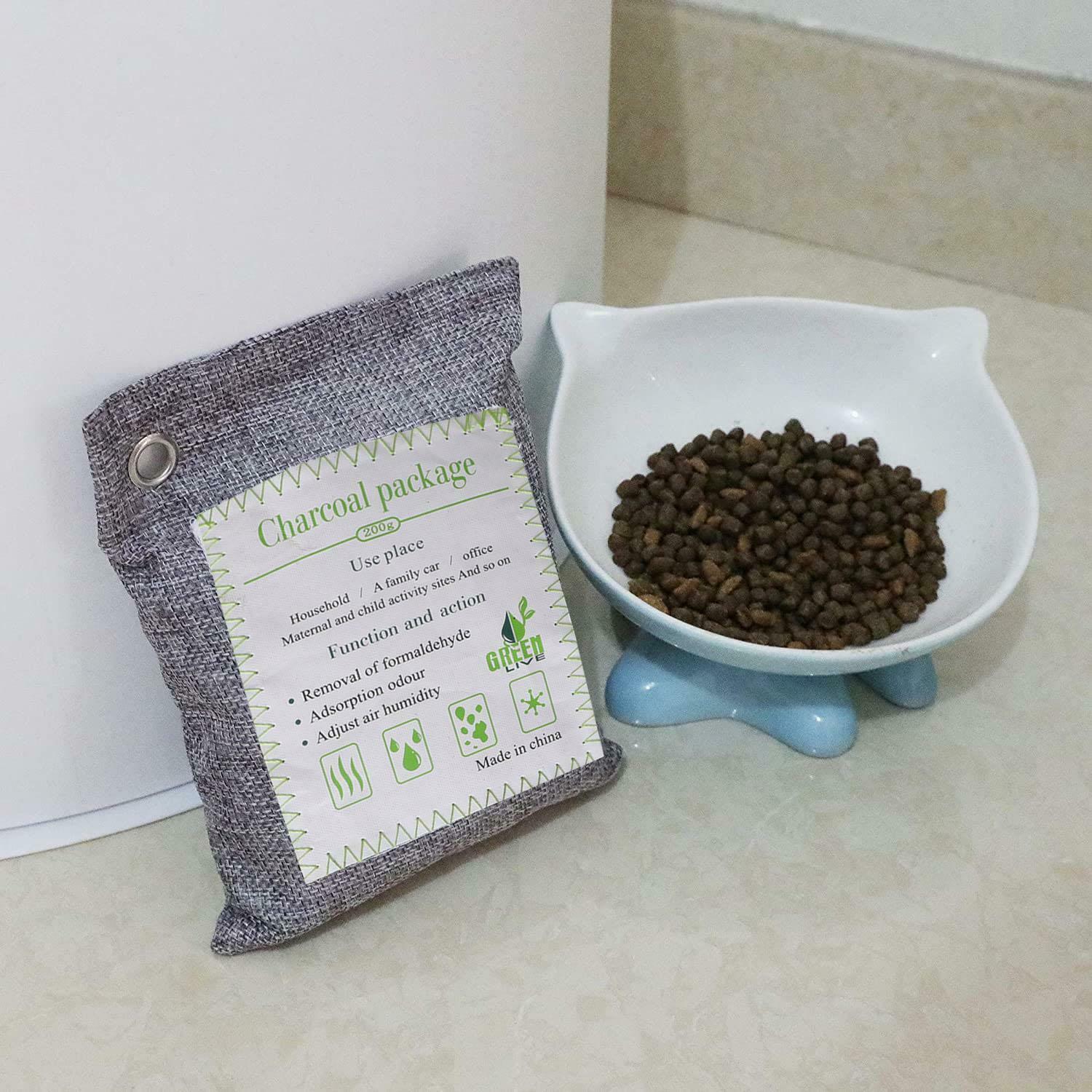 3 Pack Natural Air Purifying Bag Reusable Bamboo Activated Charcoal Freshener