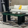 Rectangle LED Wood Tea Table End Side Table Nested Coffee/End Tables Living Room