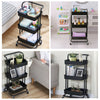 3 Tier Kitchen Trolley Salon Hairdresser Storage Cart Rack Rolling Wheels Black