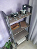 Industrial Plant Stand Vintage Bookcase Ladder Shelving Grey Display Rack Metal