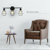 3-Light Industrial Bathroom Vanity Light Metal Wire Cage Wall Sconce Wall Lamp