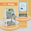 3-In-1 Kids Table & Chair Set Adjustable Drawing Board Toddler Art Easel Set