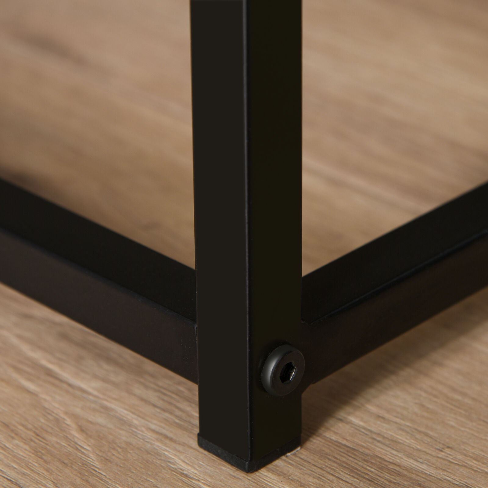 Bedside Cabinet Nightstand 2 Drawer Unit Storage and Metal Base for Home Office