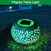 CERAMIC STONE COLOUR CHANGING LED SOLAR POWER LIGHT TABLE GARDEN OUTDOOR LAMP UK (DS-CLS)